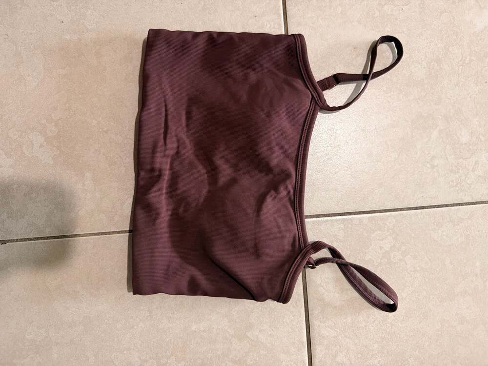 WILO Melbourne Australia Ribbed Scoop Neck Sports Bra - Burgundy